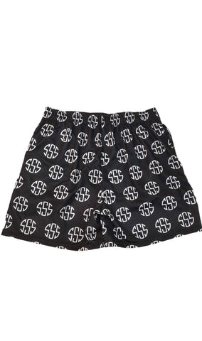 ᵴ ᵴ ᵴ Black Logo Mesh Shorts